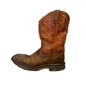 Ariat Work Square Cowboy Boots Mens 10.5D Leather Western Slip Resisting WorkHog